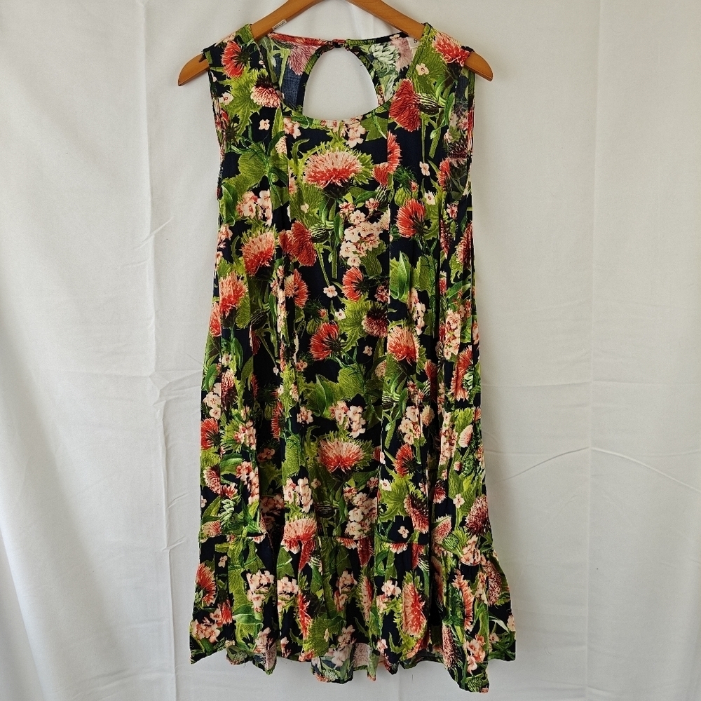 Uncle Frank Anthropologie Sleeveless Ruffle Floral Printed Mini Dress Size Small